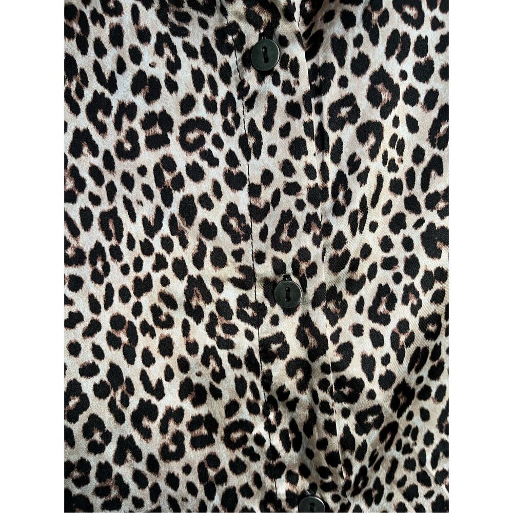 Joyspun XL Womens Button Down Cheetah Print NEW with tags Pajamas - Picture 4 of 5